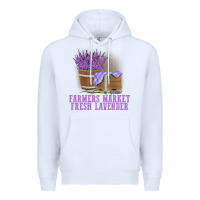 White Farmers Market Fresh Lavender Premium Hoodie - linhVisuals