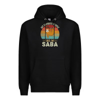 Black mens my favorite people call me saba cute sloth lover grandpa premium Premium Hoodie - linhVisuals