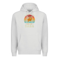 Dove Grey mens my favorite people call me saba cute sloth lover grandpa premium Premium Hoodie - linhVisuals