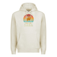 Oatmeal Heather mens my favorite people call me saba cute sloth lover grandpa premium Premium Hoodie - linhVisuals