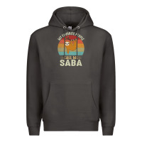 Smoke mens my favorite people call me saba cute sloth lover grandpa premium Premium Hoodie - linhVisuals