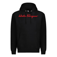 Black SALVATORE TSHIRT Premium Hoodie - linhVisuals