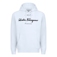 White SALVATORE TSHIRT Premium Hoodie - linhVisuals