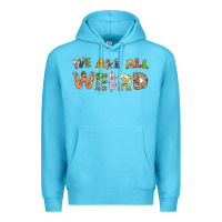 Ocean Blue we are all weird Premium Hoodie - linhVisuals