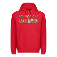 Red we are all weird Premium Hoodie - linhVisuals