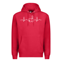 Cardinal bowling heartbeat bowler ecg bowling ball tournament gift sweatshirt Premium Hoodie - linhVisuals