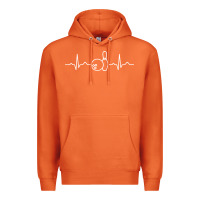 Carrot bowling heartbeat bowler ecg bowling ball tournament gift sweatshirt Premium Hoodie - linhVisuals