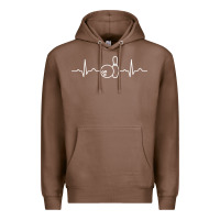 Chestnut bowling heartbeat bowler ecg bowling ball tournament gift sweatshirt Premium Hoodie - linhVisuals