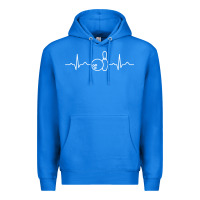 True Royal bowling heartbeat bowler ecg bowling ball tournament gift sweatshirt Premium Hoodie - linhVisuals