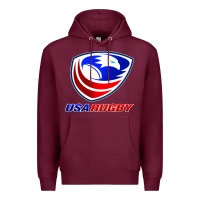 Burgundy usa rugby Premium Hoodie - linhVisuals