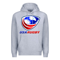 Heather Grey usa rugby Premium Hoodie - linhVisuals