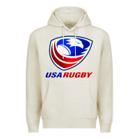 Oatmeal Heather usa rugby Premium Hoodie - linhVisuals