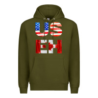 Army Green america canada Premium Hoodie - linhVisuals