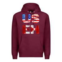 Burgundy america canada Premium Hoodie - linhVisuals