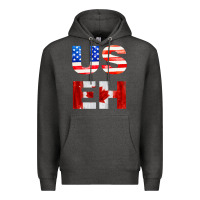 Charcoal Heather america canada Premium Hoodie - linhVisuals