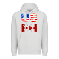 Dove Grey america canada Premium Hoodie - linhVisuals