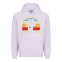 Lilac keep the immigrants deport the racists Premium Hoodie - linhVisuals