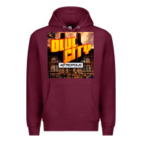 Burgundy Owl City Adam Young Premium Hoodie - linhVisuals