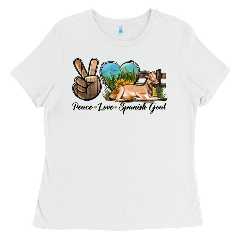 Peace Love Spanish Goat Ladies Tee by LillyAllenDesigns | Teevron