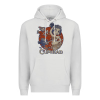 Dove Grey cuphead cala maria airplane attack t shirt Premium Hoodie - linhVisuals