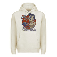 Oatmeal Heather cuphead cala maria airplane attack t shirt Premium Hoodie - linhVisuals