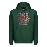 Sports Green cuphead cala maria airplane attack t shirt Premium Hoodie - linhVisuals