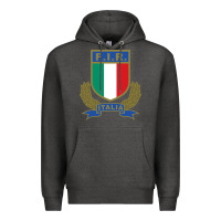 Charcoal Heather italian rugby federation Premium Hoodie - linhVisuals