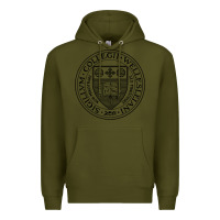 Army Green Wellesley College Premium Hoodie - linhVisuals