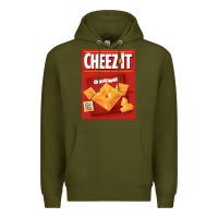 Army Green cheez it original box front sweatshirt Premium Hoodie - linhVisuals