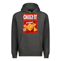 Charcoal Heather cheez it original box front sweatshirt Premium Hoodie - linhVisuals
