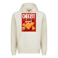 Oatmeal Heather cheez it original box front sweatshirt Premium Hoodie - linhVisuals