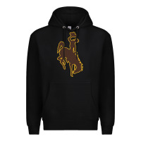 Black wyoming athletics Premium Hoodie - linhVisuals