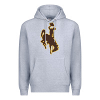 Heather Grey wyoming athletics Premium Hoodie - linhVisuals