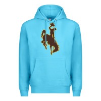 Ocean Blue wyoming athletics Premium Hoodie - linhVisuals