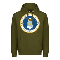 Army Green department of the air force Premium Hoodie - linhVisuals