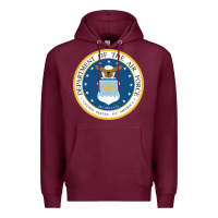 Burgundy department of the air force Premium Hoodie - linhVisuals