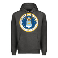 Charcoal Heather department of the air force Premium Hoodie - linhVisuals