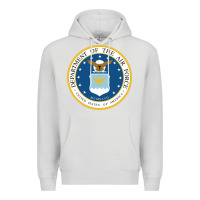 Dove Grey department of the air force Premium Hoodie - linhVisuals