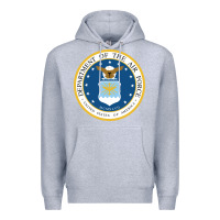 Heather Grey department of the air force Premium Hoodie - linhVisuals