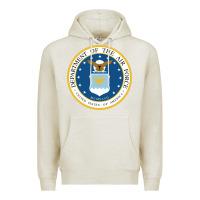 Oatmeal Heather department of the air force Premium Hoodie - linhVisuals