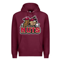 Burgundy modesto nuts baseball Premium Hoodie - linhVisuals