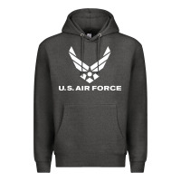 Charcoal Heather us air force Premium Hoodie - linhVisuals