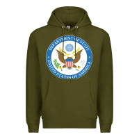 Army Green us department of state 2 Premium Hoodie - linhVisuals