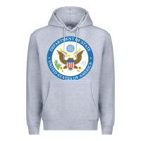 Heather Grey us department of state 2 Premium Hoodie - linhVisuals