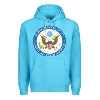 Ocean Blue us department of state 2 Premium Hoodie - linhVisuals