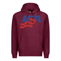Burgundy usa hockey simple Premium Hoodie - linhVisuals