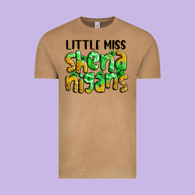 Little Miss Shenanigans St. Patrick's Vintage Tee Designed By Lillyallendesigns