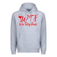Heather Grey wine tasting friends Premium Hoodie - linhVisuals