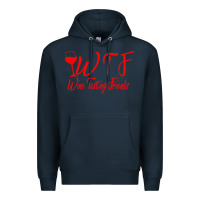 Navy wine tasting friends Premium Hoodie - linhVisuals