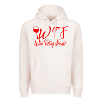 Pale Pink wine tasting friends Premium Hoodie - linhVisuals